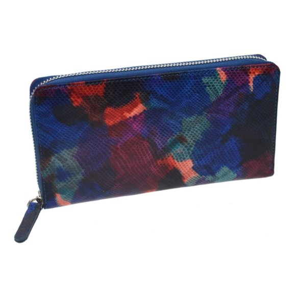Handbags - Ladies Blue Tie Dye Leather Wallet